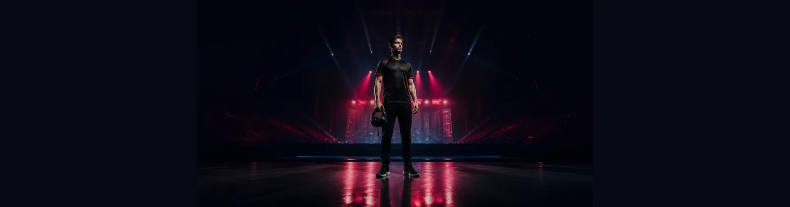 Canadian athlete in a BetLabel app download banner
