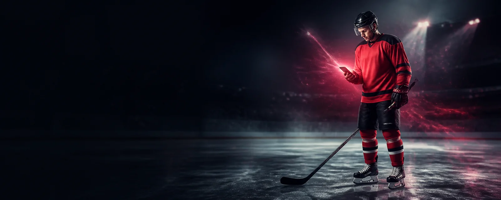 Canadian hockey athlete in a BetLabel promotion