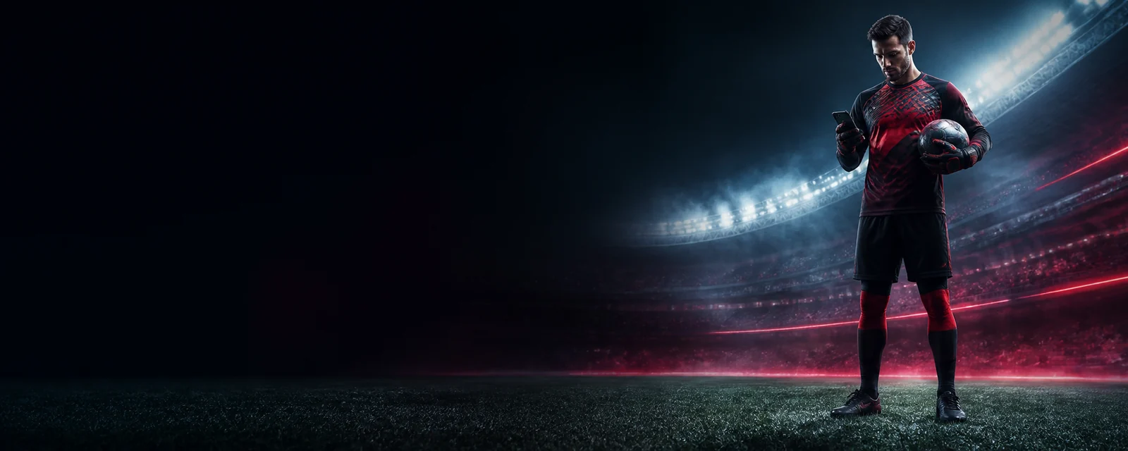 Canadian football goalkeeper athlete in a BetLabel promotion